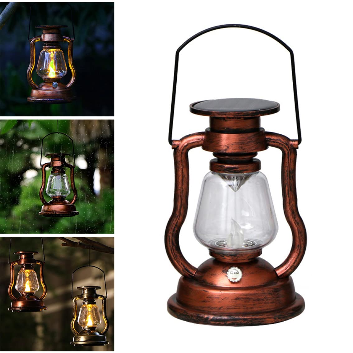 Lampada Tavolo retrò retrò di Lanterna Solare Vintage Lights Bronzo Vintage