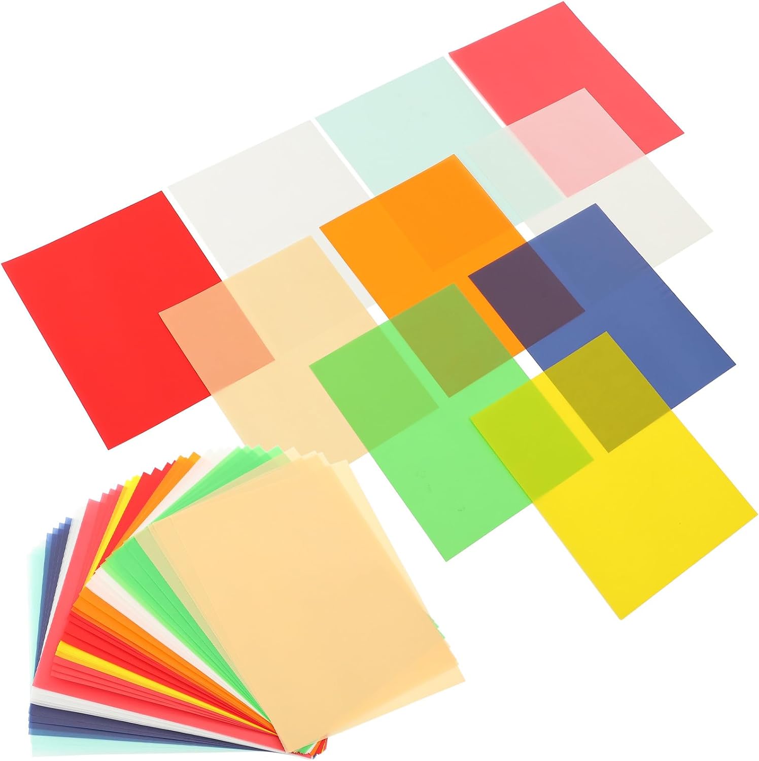 Zerodeko 40pcs Colorful Tracing Paper Set Sulfate Pearlized Copy Paper for DIY Art Crafts Engineering Drawing and Calligraphy Practice Random Color