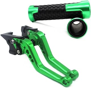 CTCYWLWAYZ Embrague freno Manetas De Freno Y Embrague Extensibles Plegables Para Loncin Para Voge 300DS 300 DS Maneta freno y palanca embrague(Verde-A)