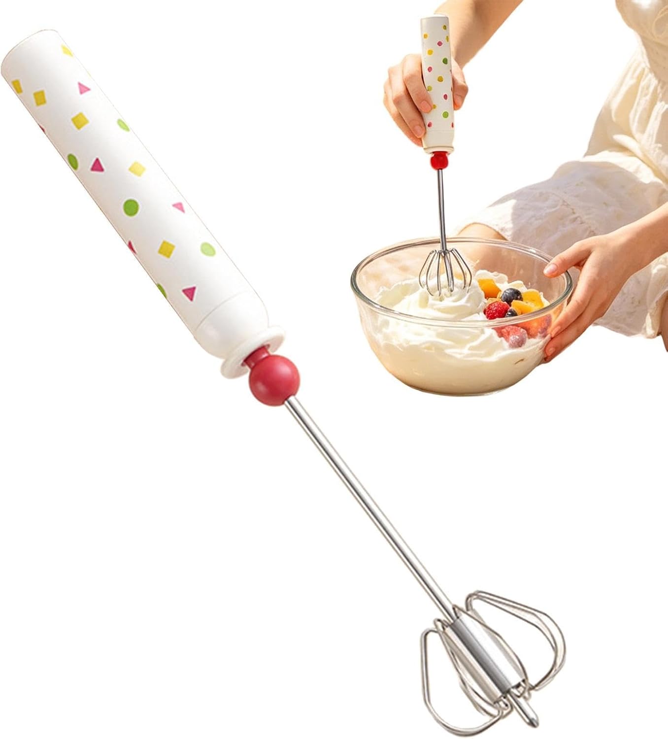 Egg Whisk Semi-Automatic Cordless Baking Kitchen Gadgets