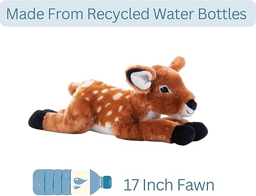 Miniatura 7 de The Petting Zoo Fawn - Animal de peluche, regalos para niños, animales salvajes del zoológico Onez, juguete de peluche de cervatillo de 17 pulgadas