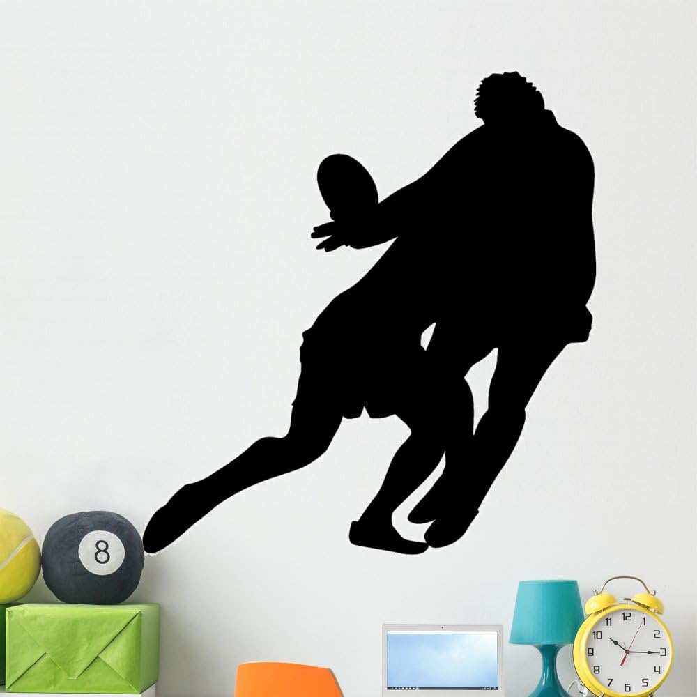 Tackle Rugby Wall Decal Peel and Stick Graphic (48 in H x 45 in W) WM211445