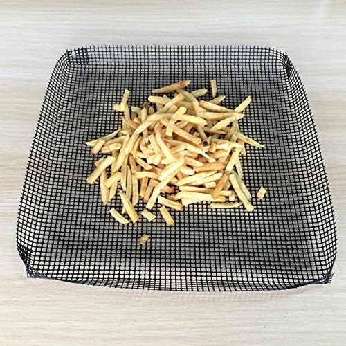 Ram® Multi Purpose Black Mesh Oven Chip Tray Baking Tray Crossiants Pizza Chips Cooking Baking Tray 40CM