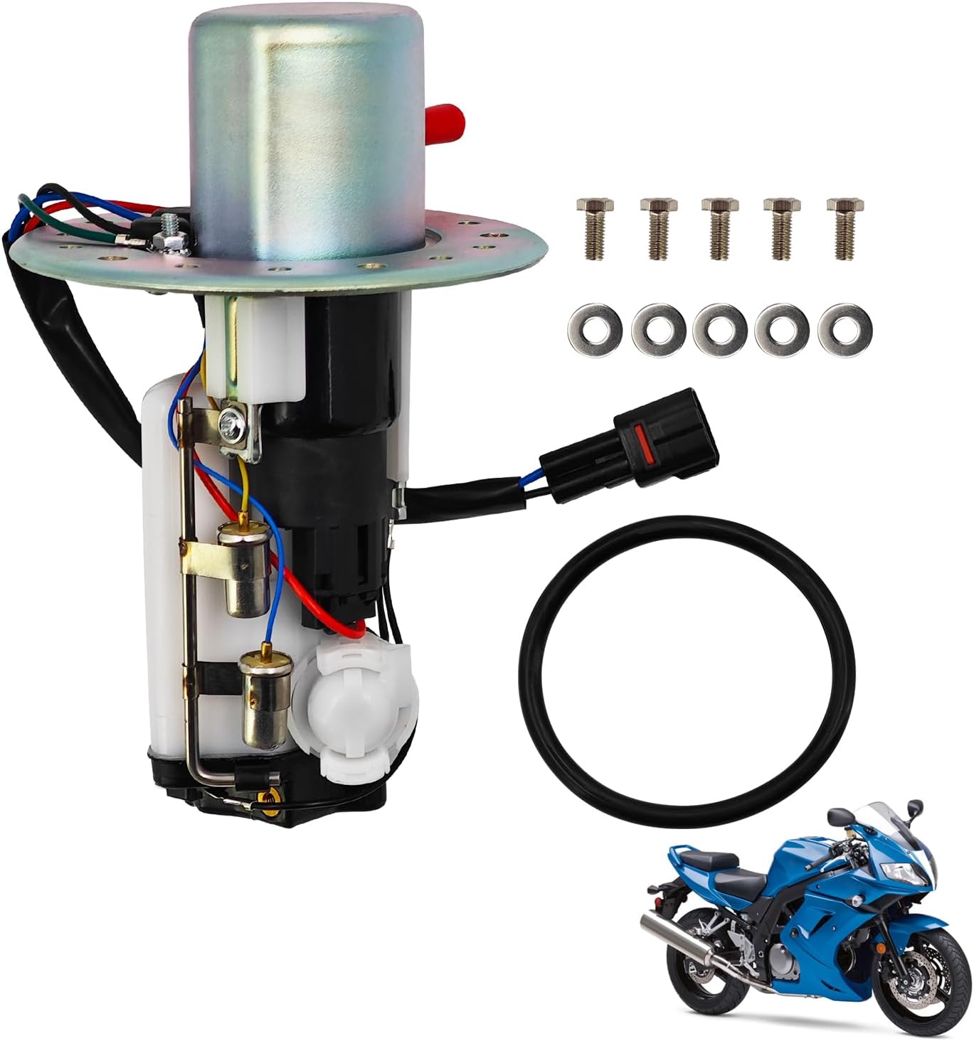15100-16G00 Fuel Pump Assembly Compatible with SUZUKI SV650 SV650S 2005–2009, for SV650S ABS 2008–2009, for SV1000 2003–2005, for SV1000S 2003–2007 Replace #1510016G00