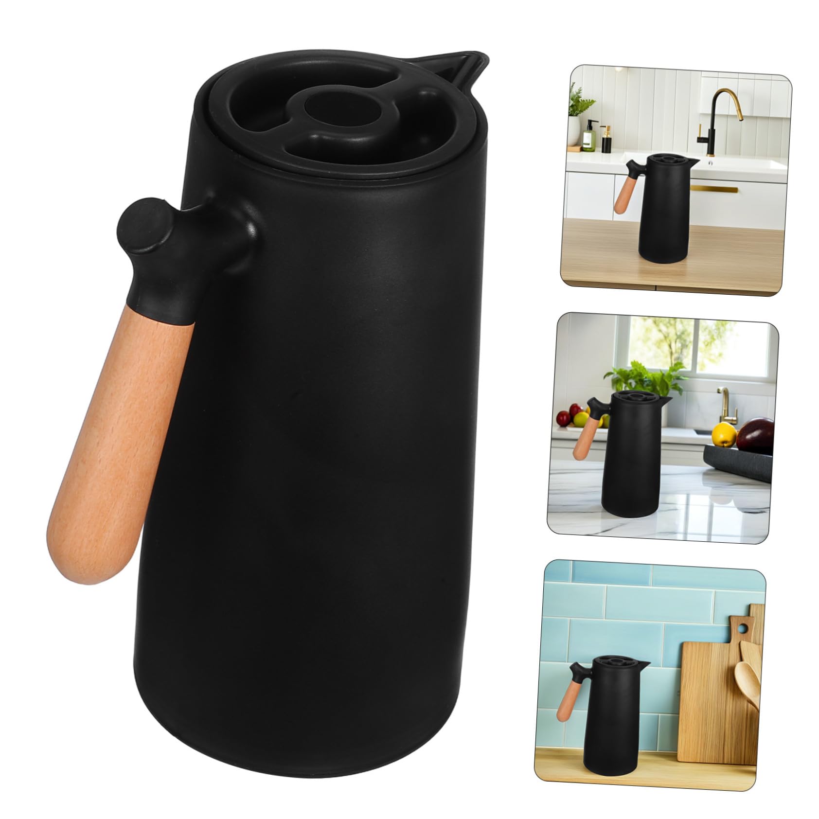 Borraccia in Vetro da 1l Rivestimento Plastico Nero