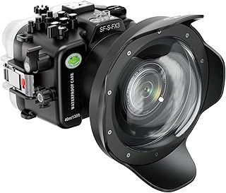 Seafrogs 40M/130FT Underwater Camera Housing Waterproof Case for Sony FX3 with 6 inch Long Dome Port, Compatible with Sony FE 4/16-35 ZA OSS,FE2.8/90 Macro G OSS Lens