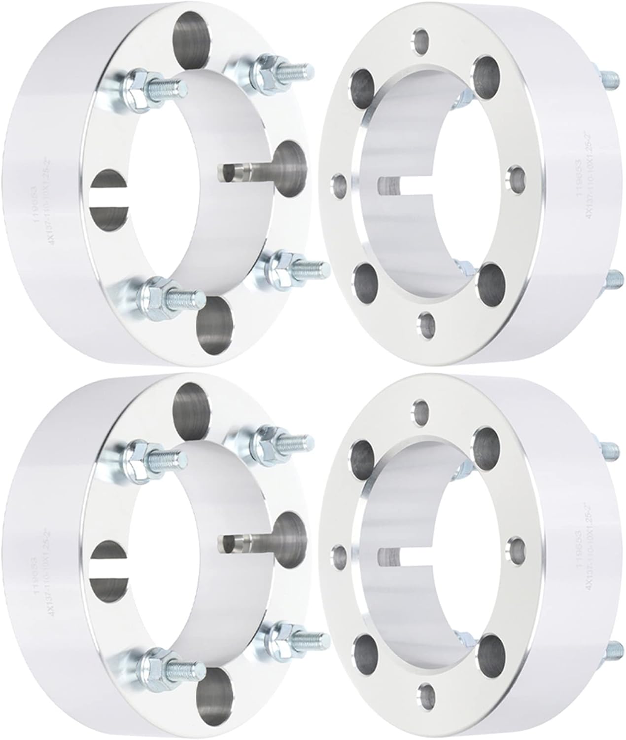 2" 4x137 Wheel Spacers Fits for Bayou 220 1988-2002, for Renegade 800 2007-2008, 10x1.25 Thread Size 110mm Hub Bore Wheel Accessories Parts