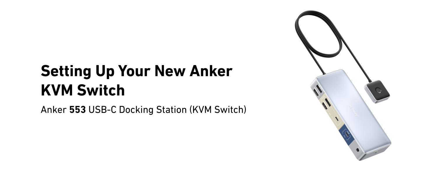 Amazon.com: Anker Estación de acoplamiento, conmutador KVM para