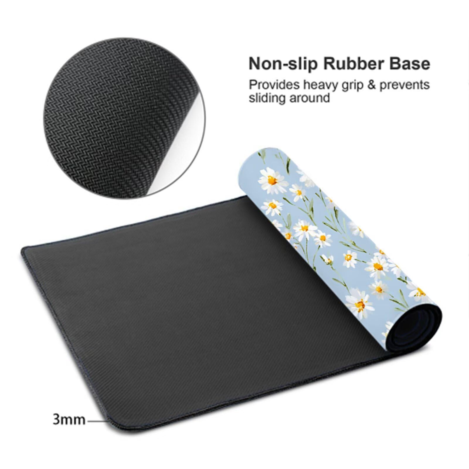 Niebieska podkładka pod mysz do gier, podkładka pod mysz XXL 1200x600 mm AVCE Gładka powierzchnia poprawia precyzję i szybkość, wodoodporna podkładka pod mysz antypoślizgowa do komputera, laptopa