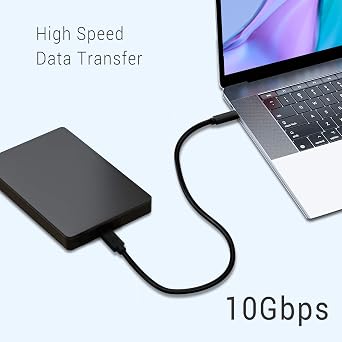 USB C Cable 1FT 100W, Short PD Cable