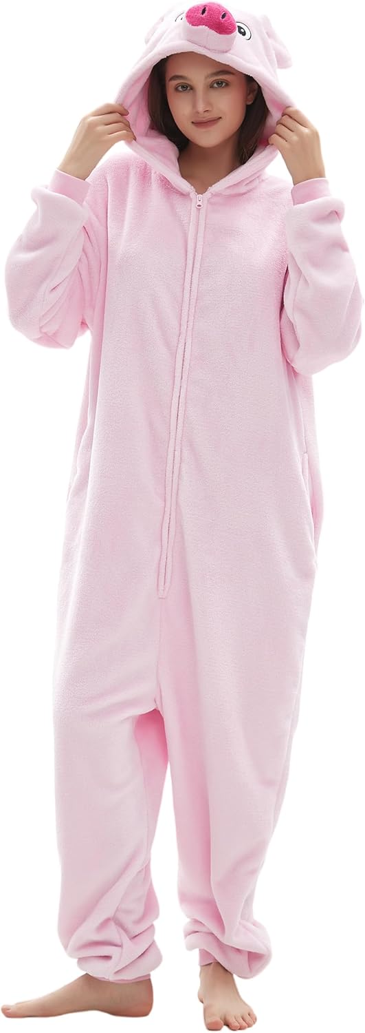 CuteOn Unisex Animal Onesie Pajamas Cosplay Halloween Costume Christmas Sleepwear Homewear for Adult Kids