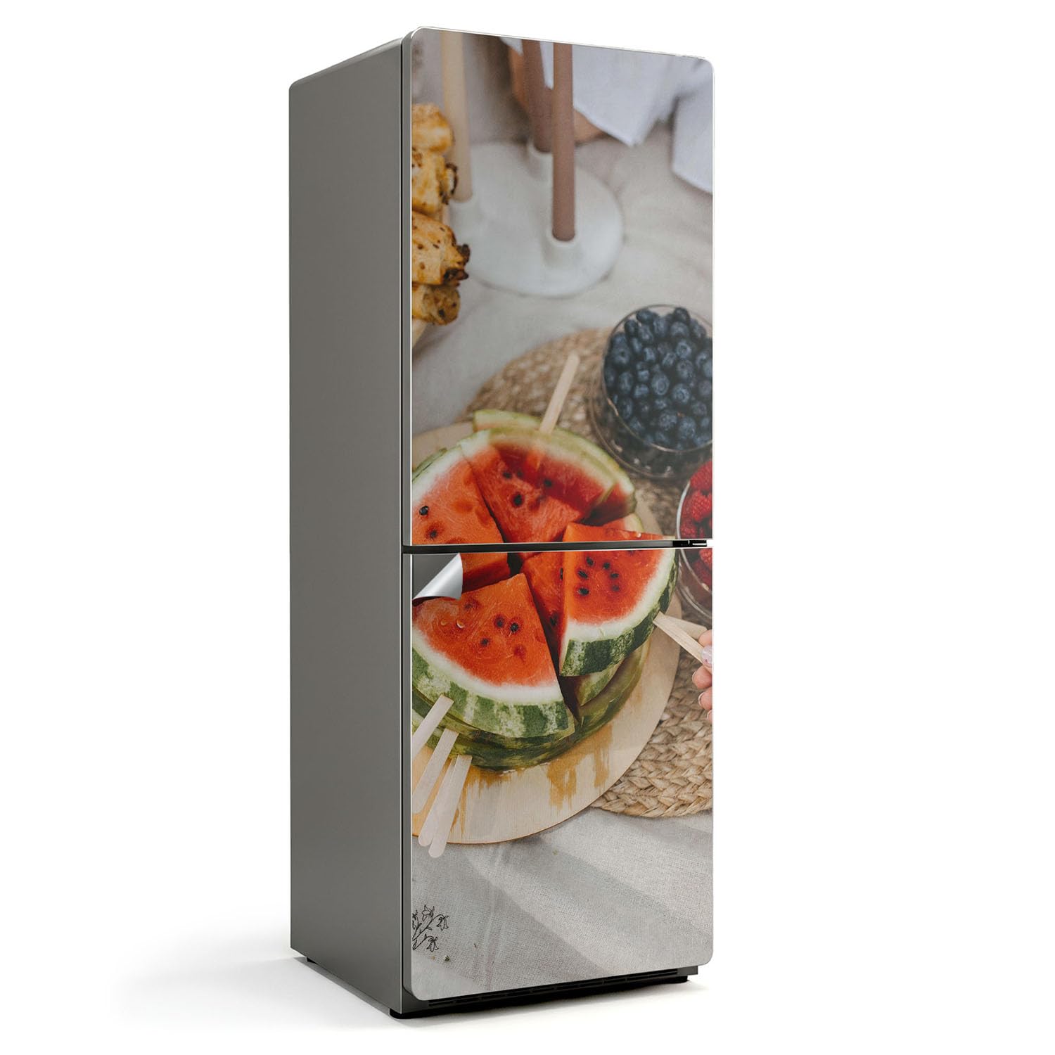 Sticker pour frigo 70x190 cm motif fruits pour une ambiance de cuisine vitaminée