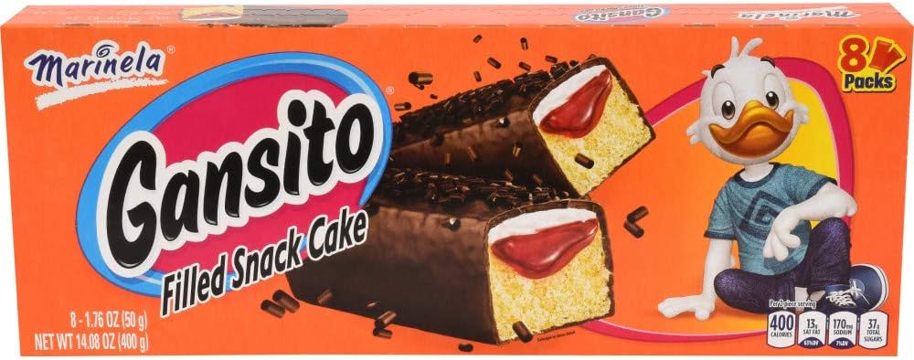 Marinela Gansito Strawberry and Crème Filled Snack Cakes 1 pack (8 count)