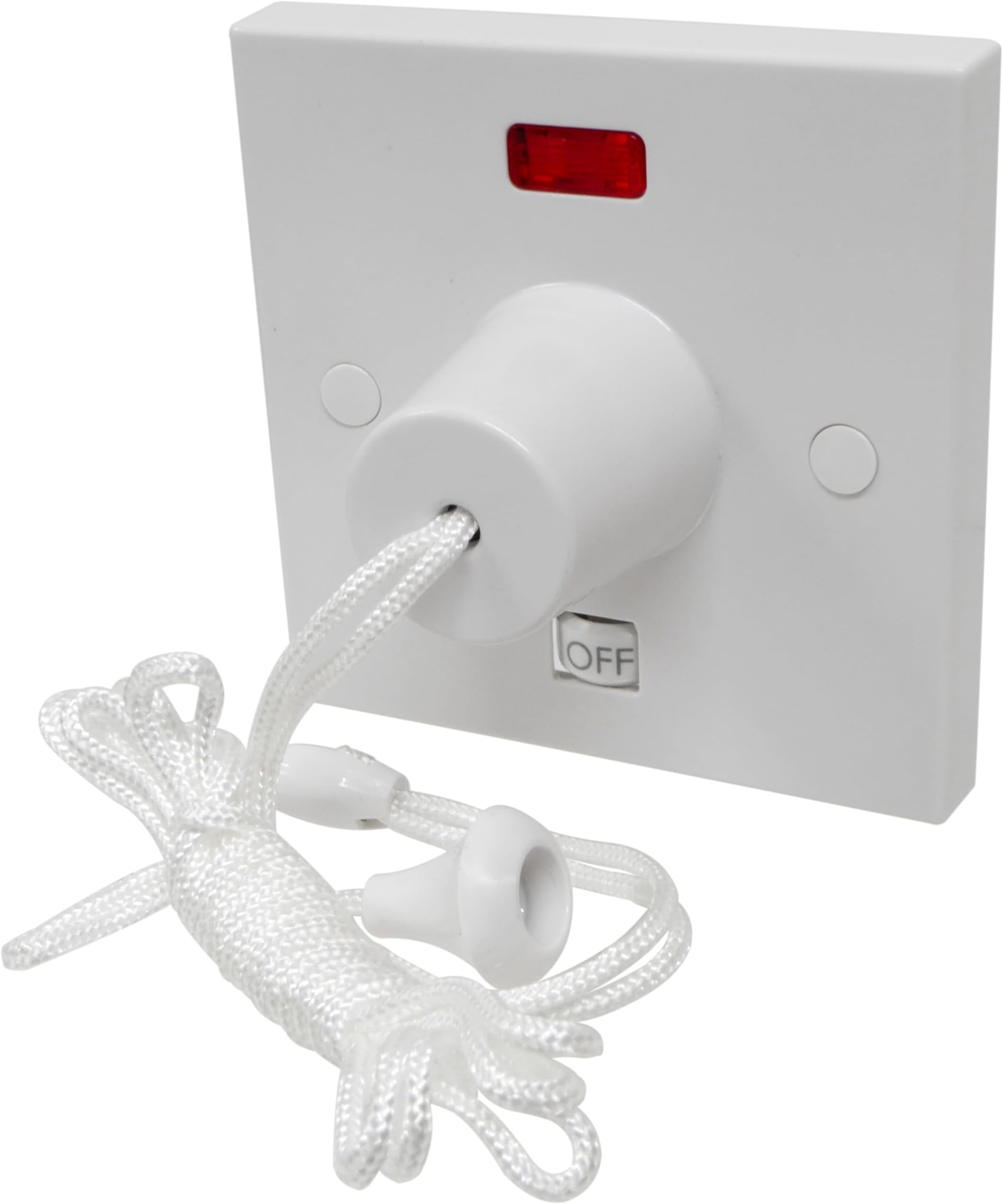 Click PRW210 45 Amp Shower Pull Cord Switch with Neon and ON Off ...