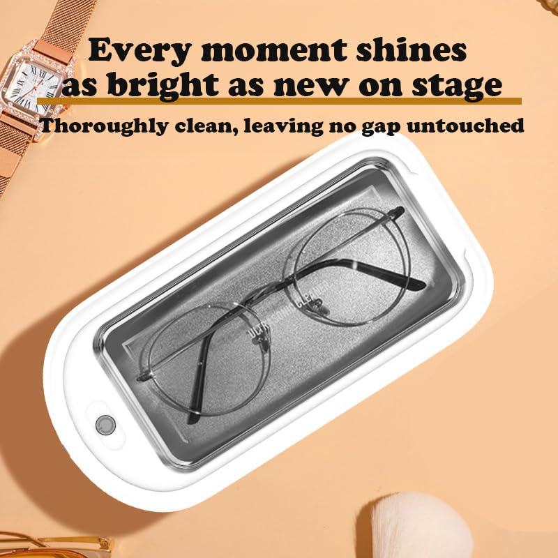 Miniatura 3 de Ultrasonic Jewelry Cleaner Machine,40W 640ML Ultrasonic Jewelry and Eye Glasses Cleaner,Portable Household Ultrasonic Cleaner Machine for Cleaning