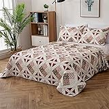 >>>Easy Care: Simply machine wash on a cold, gentle cycle, then line dry or tumble dry at low temperature. Microfiber will become soft with washes. Light weight bedspread dries quickly with no need to iron. Package Include: 1 Quilted Bedspread and 2 Pillow Sham.