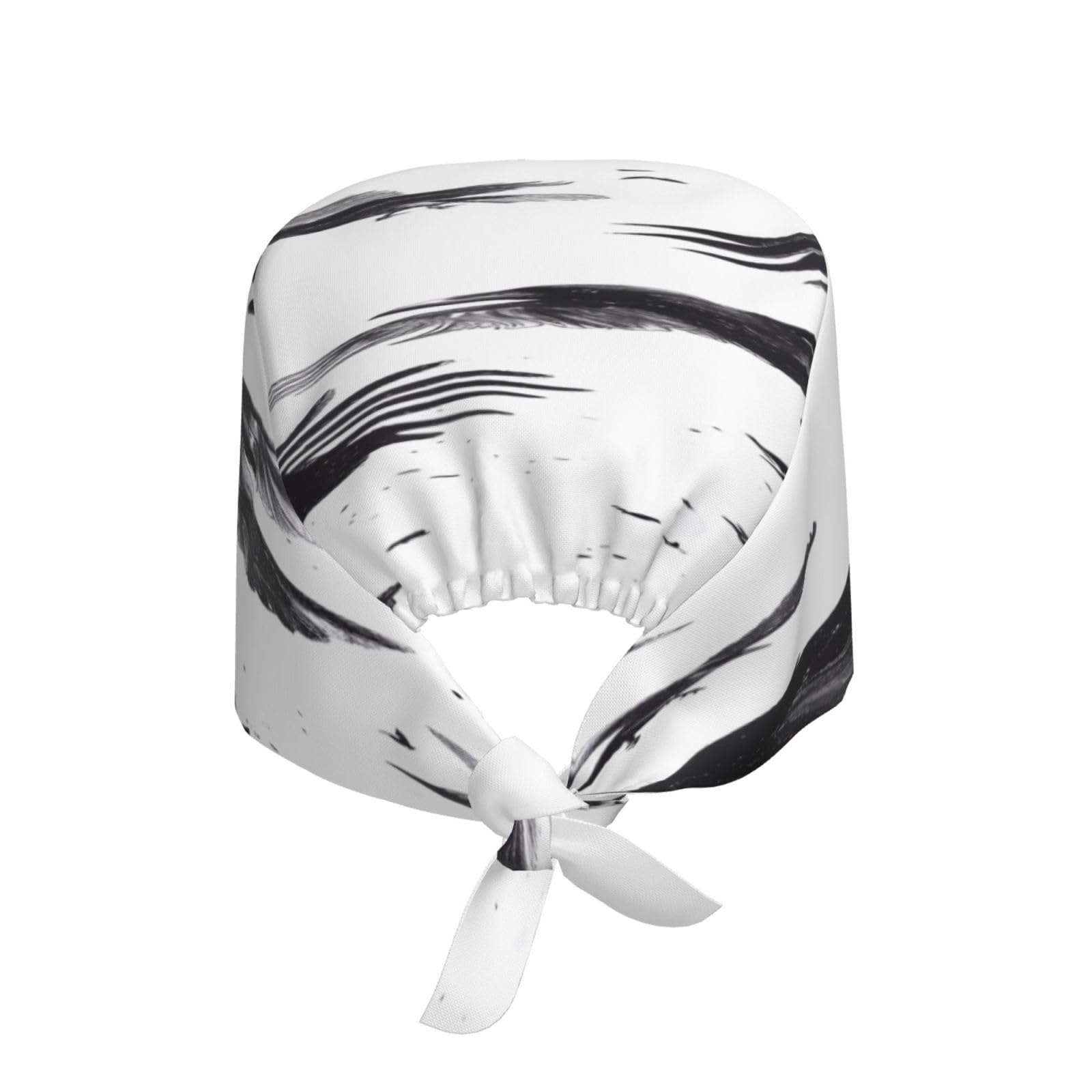 Kuilepa Monochrome Flying Ravens Print Working Caps With Sweatband Adjustable Working Hats Elastic Scrub Hats Nurse Scrub Cap Nurse Hats