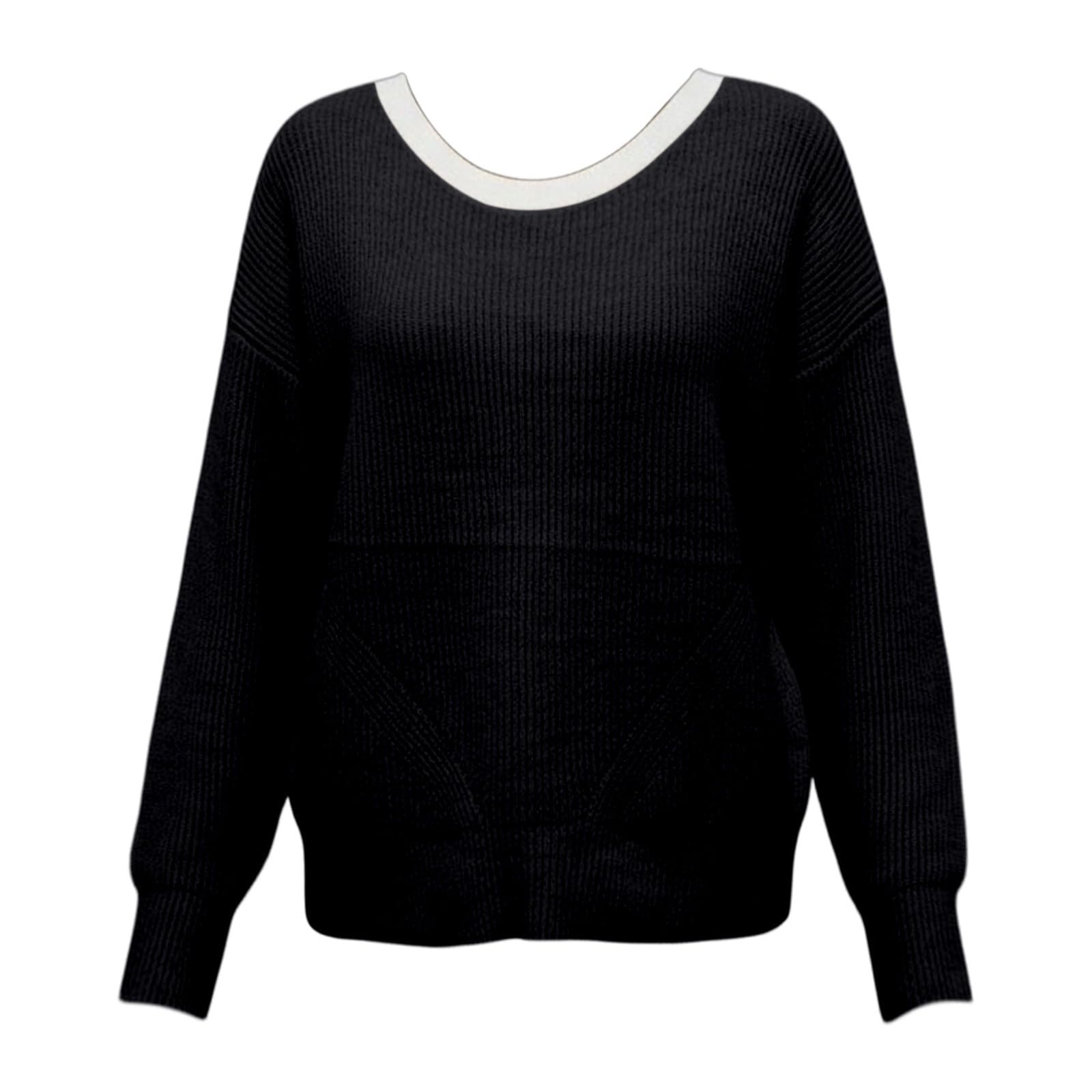 Eleganter Strickpullover für Herbst und Winter mit modischer Schleife am Rücken. Weiches, lässiges Rollkragenoberteil für den Alltag.