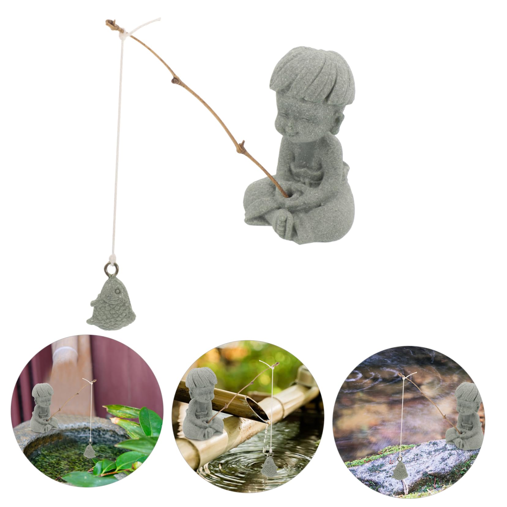 GLEAVI 4 Pezzi Ornamenti Per La Pesca Per Decor Del Serbatoio Di Pesce All'aperto Creature Decorazioni Per Acquari Piccolo Decorazioni Di Pesci Per Acquario Accessori Arenaria