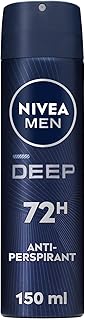 بخاخ مضاد للتعرق للرجال من نيفيا للرجال، ديب بلاك كاربون مضاد للبكتيريا، 150 مل، فريش