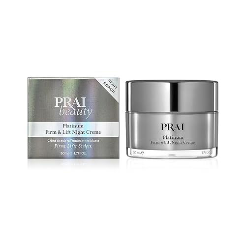 Miniatura 2 de PRAI Beauty Platinum Firm & Lift Crema de noche, antienvejecimiento e hidratante hidratante para mujeres, crema de noche hidratante y revitalizante,
