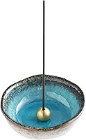 Vista 1 de Asayu Japan ese - Mini soporte de incienso pequeño para palos de 3.3 pulgadas (3.268 in), hecho en Japón, atrapa cenizas de cerámica y quemador