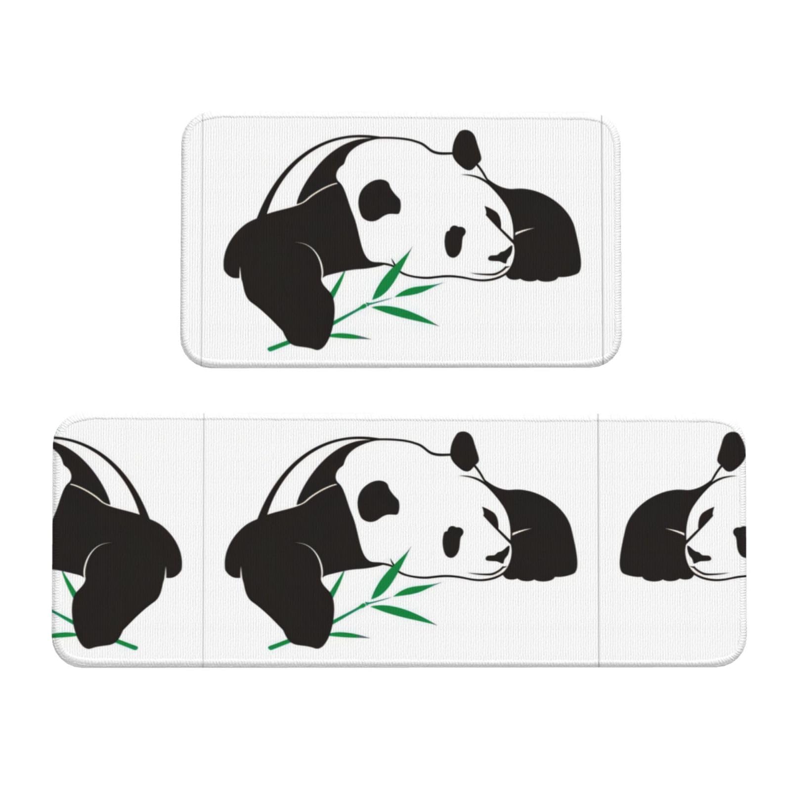 Alfombrillas de cocina de diseño infantil con osos panda para el lavadero