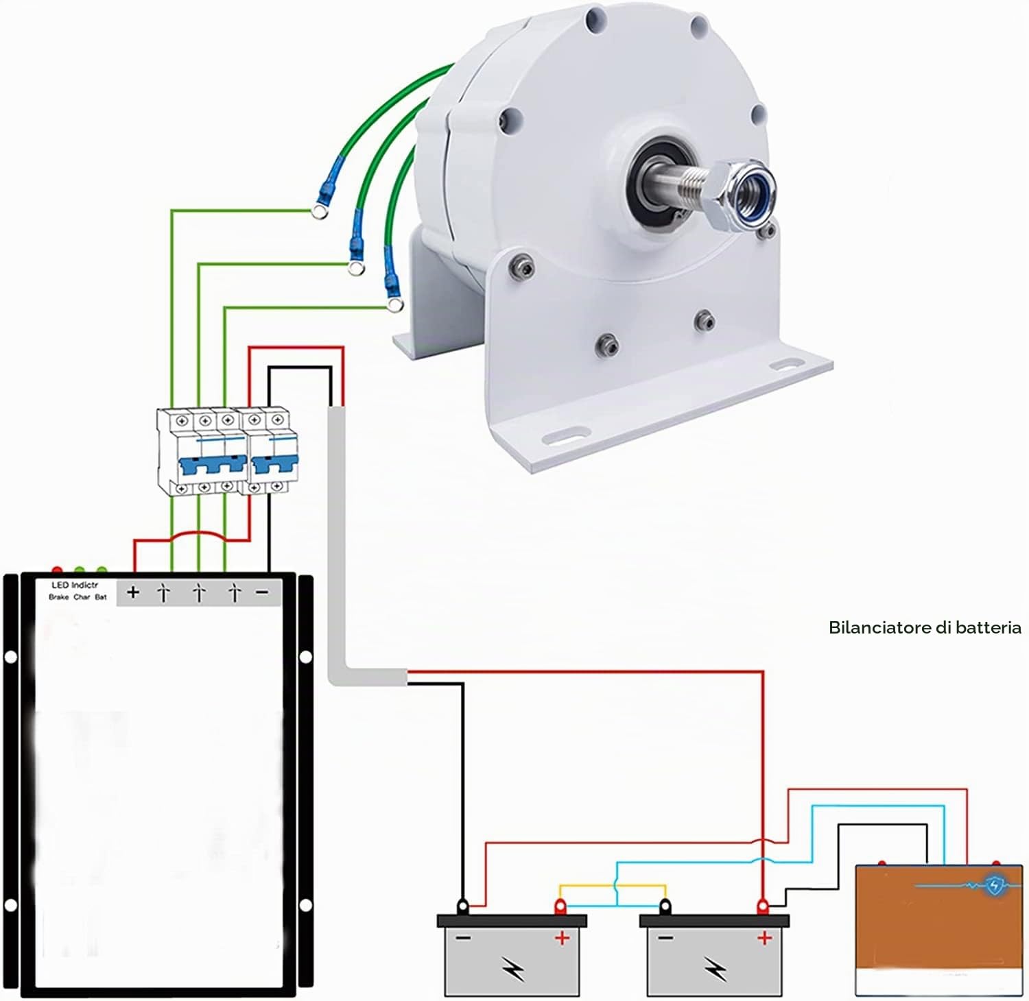 12000W Nuovo Generatore di Magneti Permanenti Senza Ingranaggi, Nessun Generatore di Magneti Permanente per Permanente 12V 24V 48V per Generatori E Turbine A Vento (Bianco, con Base)