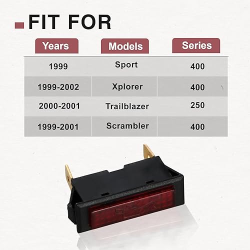 Miniatura 9 de Hi Beam, bombilla indicadora de aceite bajo compatible con Polaris Scrambler Xplorer Xpress Scrambler 300 400 1995-1999 Reemplazar # 4040052