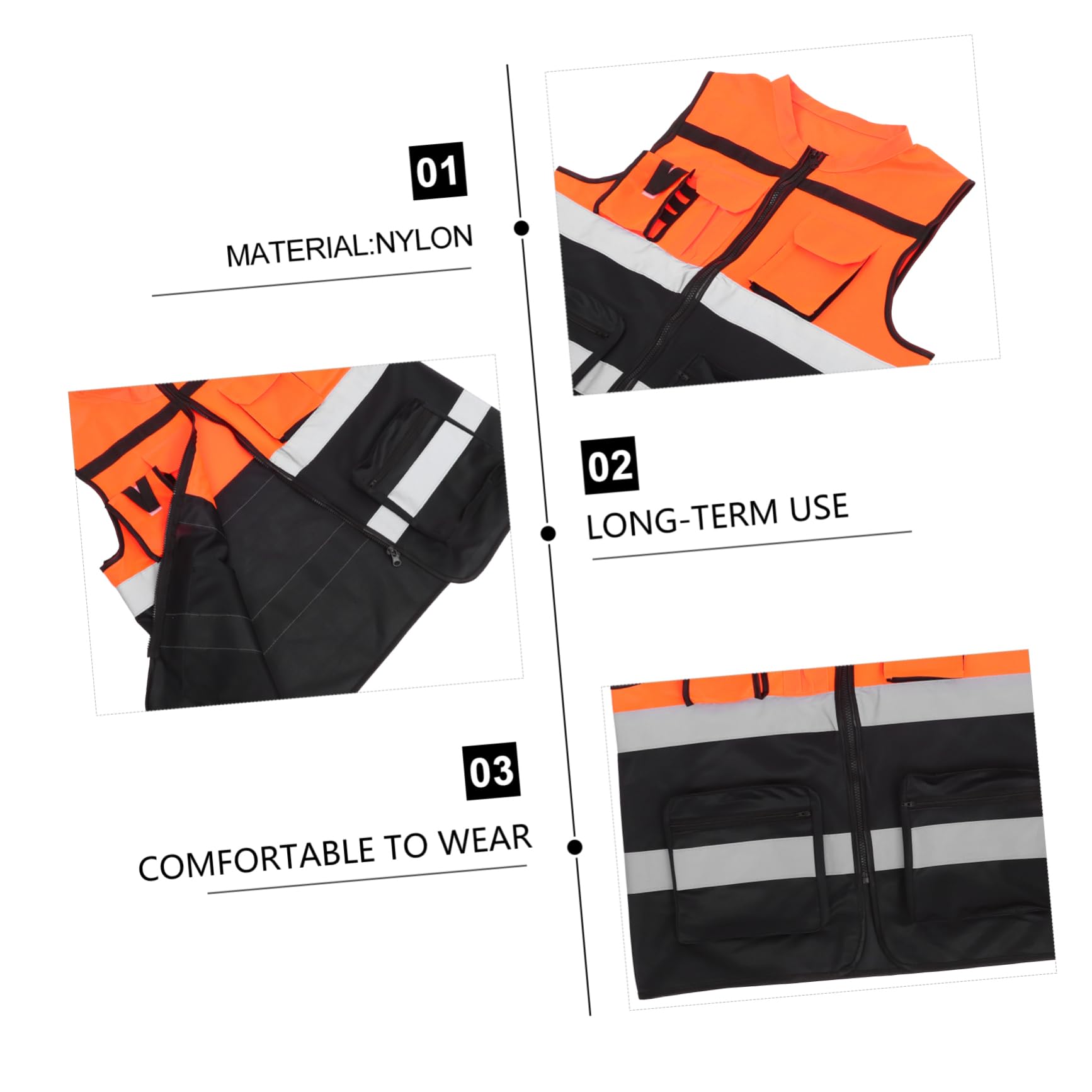 Lurrose 10 Pièces Gilet de Réfléchissant pour Cyclisme Course Haute Visibilité Gilet de Protection pour Activités Nocturnes Extérieur