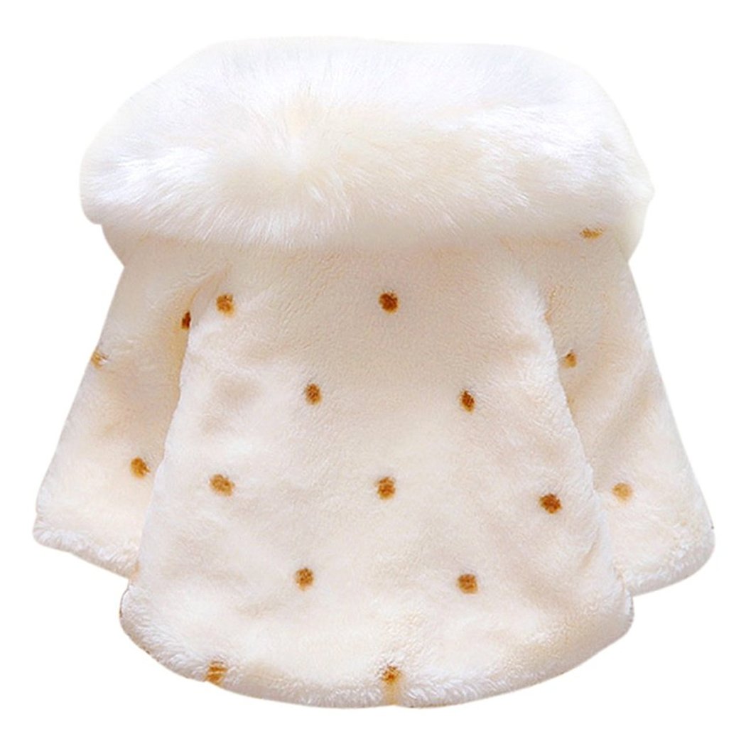 Bébé Fille Manteau Fausse Fourrure Veste Chaud Blousons Filles Princesse Hiver Manteaux