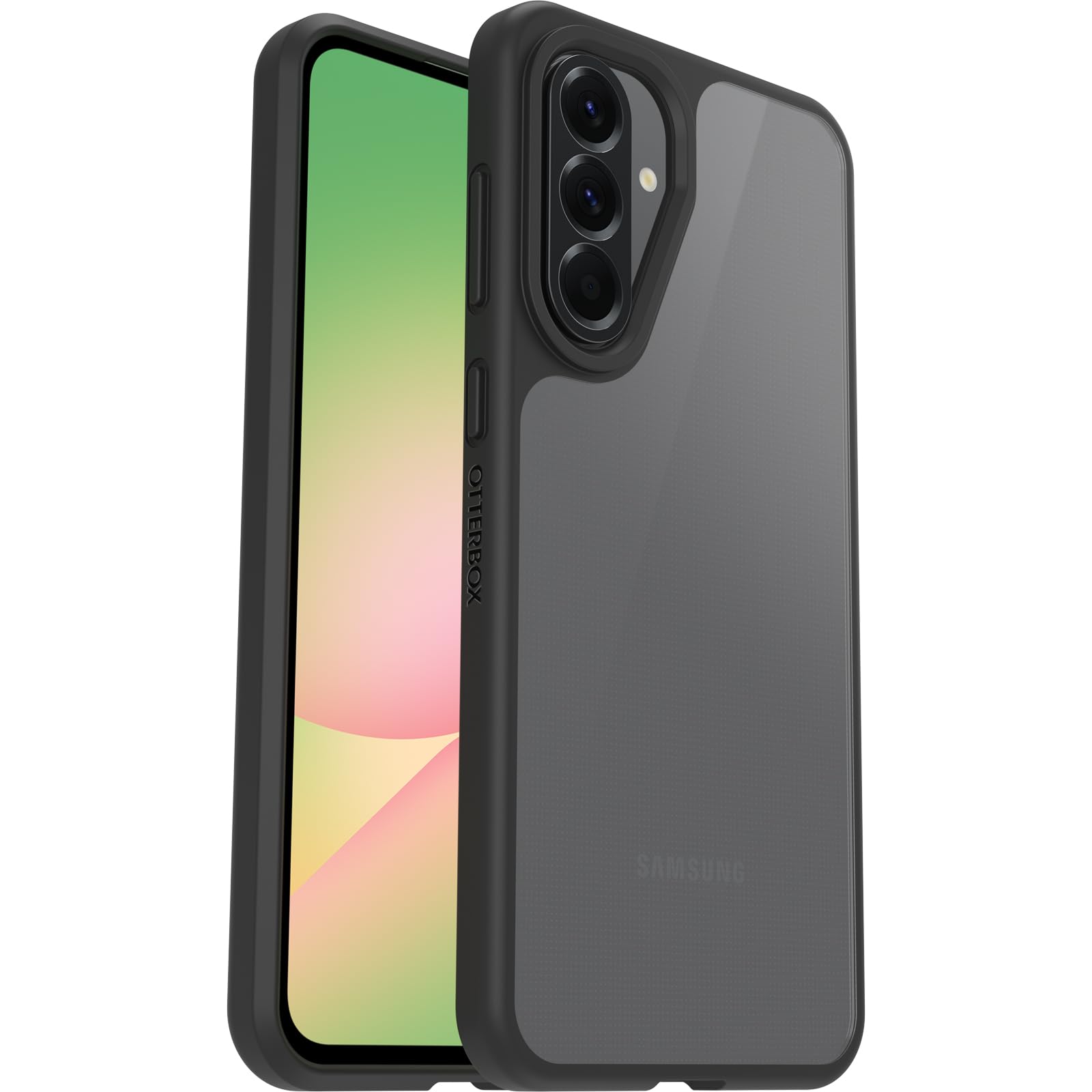 OtterBox Sleek Series Case for Samsung Galaxy A56 5G, Shockproof, Drop proof, Ultra-Slim, Protective Thin Case, Tested to Military Standard, Clear/Black, Non-Retail Packaging