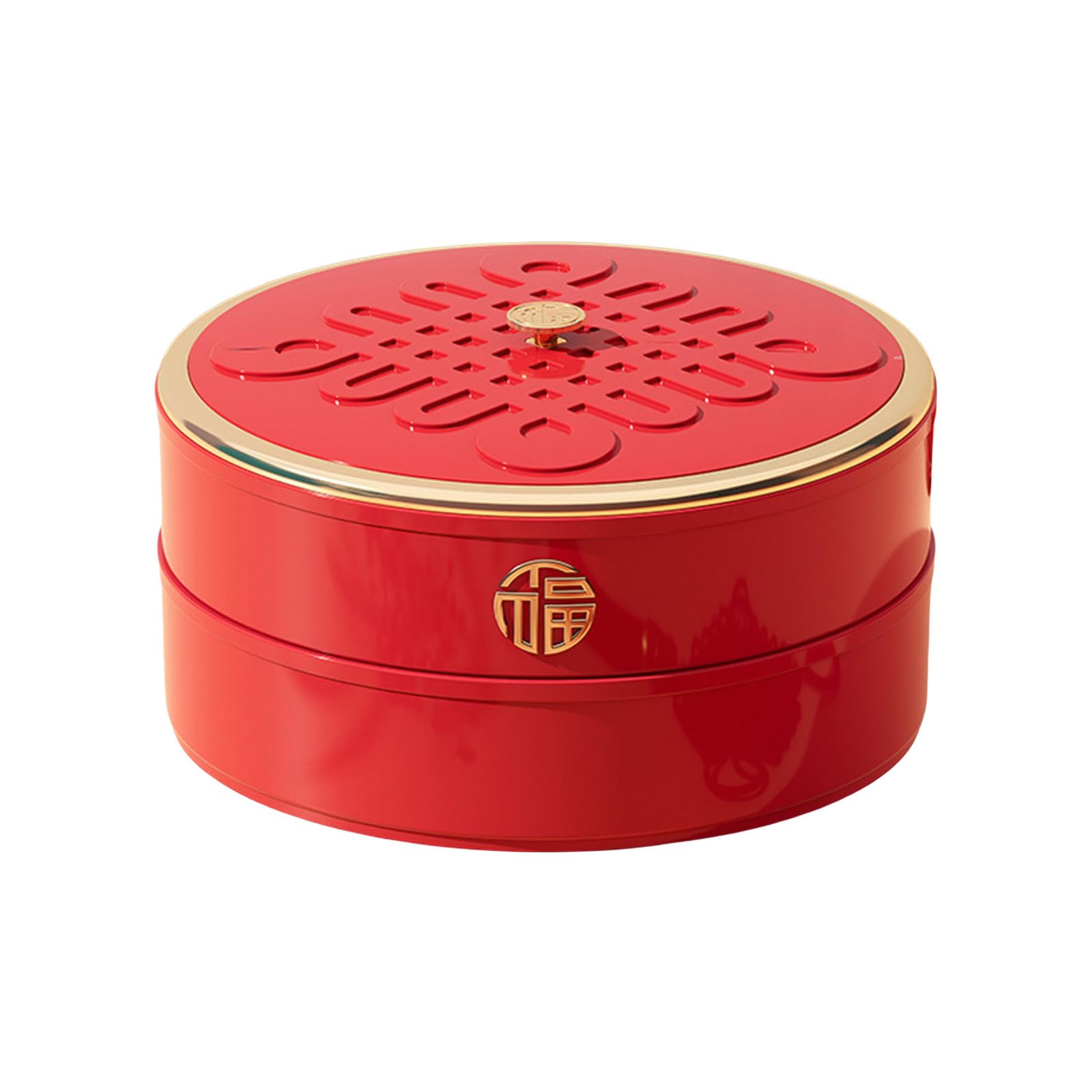 MICFENY Snacks Tray Dried Fruits Serving Box with Lid 5 Compartment Large Capacity for Parties and Gatherings Use