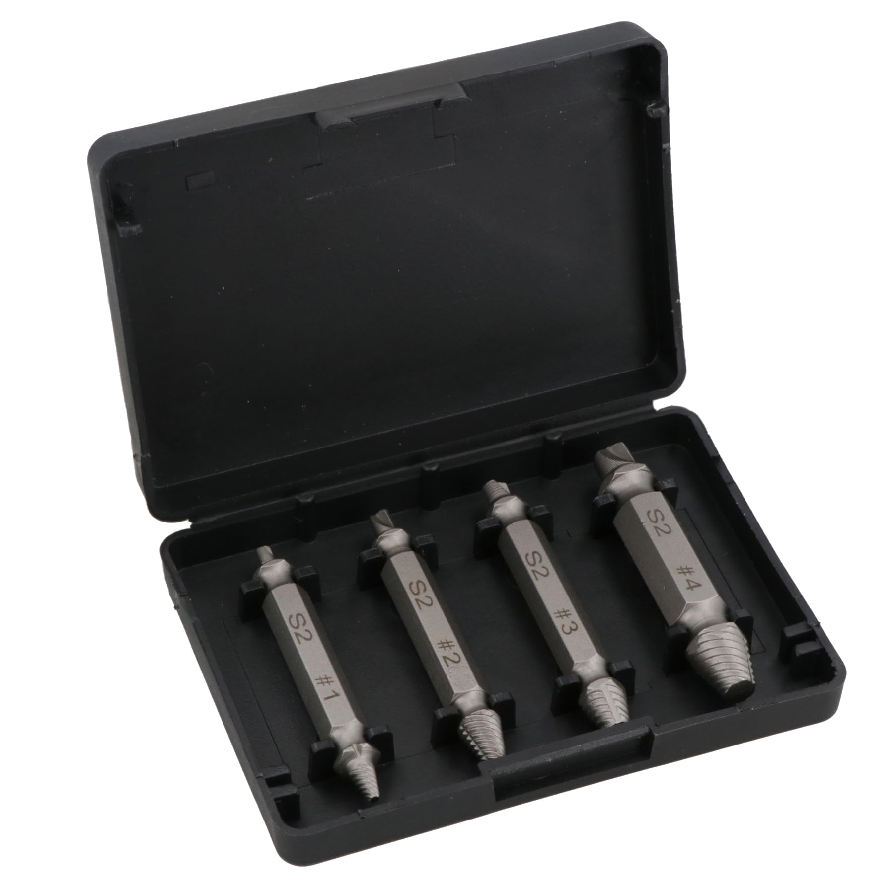 4pc Screw Extractor Grip Broken SpeedOut Stud Remover PH1 to PH4 Easyout