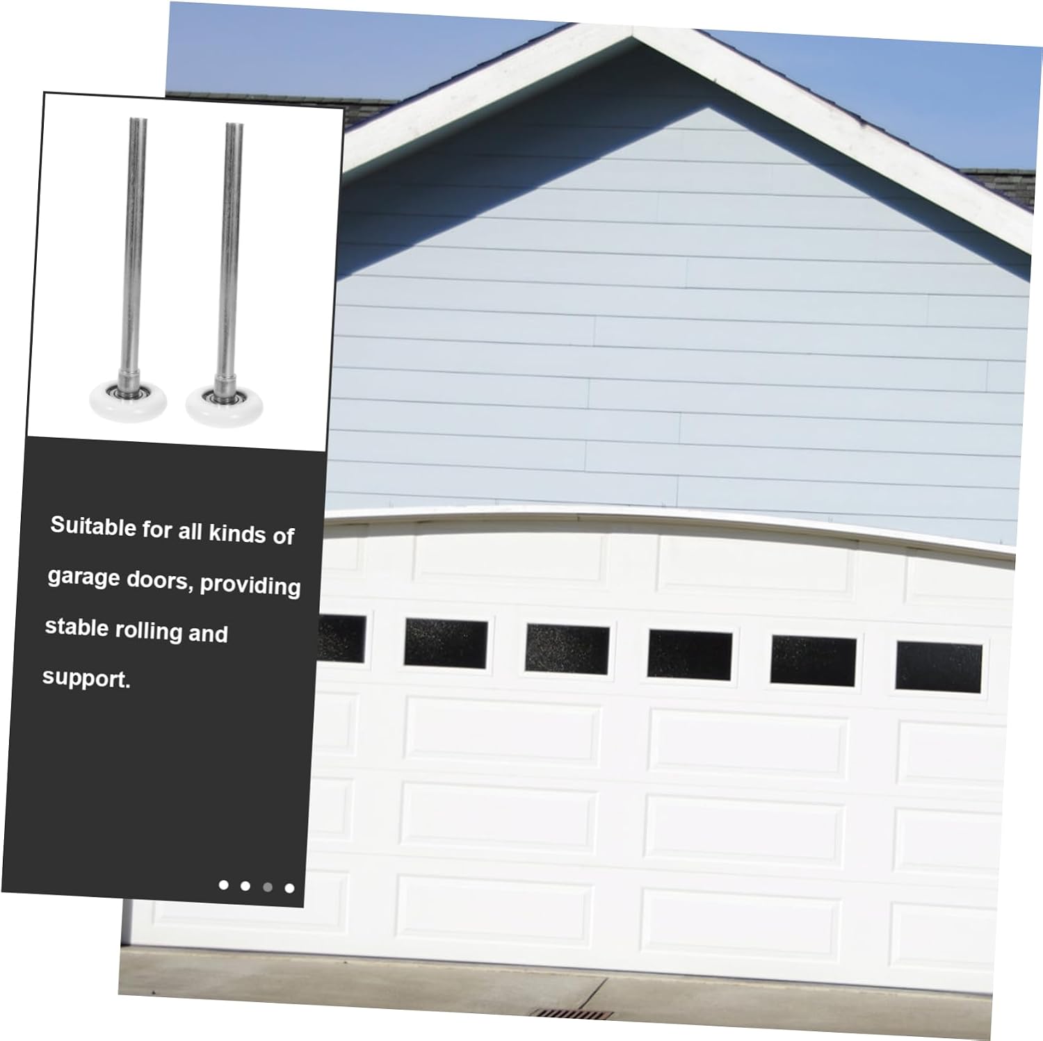 4pcs Garage Door Rollers Precision Bearings Nylon Construction and Lightweight Compatible Residential Doors for Quiet