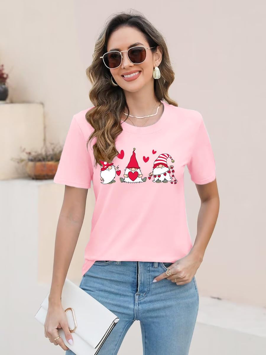 Valentines Shirts for Women Funny Hearts T-Shirt Happy Valentine's Day Tee Tops - Image 4