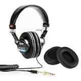 MDR-7506 Professional Folding Headphones, Bundle with Remote Audio Ear Pads for Sony MDR-7506 Headphones, Pair
