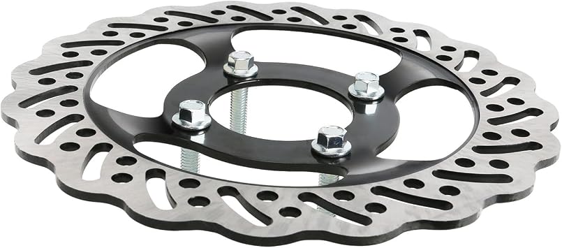220mm Brake Disc Rear Rotor with 4-bolt pattern, Compatible with 110cc, 125cc, 150cc,200cc RFZ Apollo, SSR, Tao Tao Dirt Bike Pit Bikes for 18" 21" Wheels