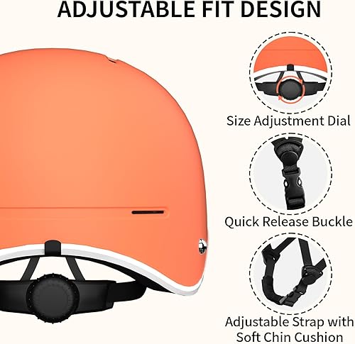 Miniatura 3 de Casco de bicicleta para adultos, casco de bicicleta ajustable para hombres y mujeres, casco de ciclismo con seguridad certificada para scooter,