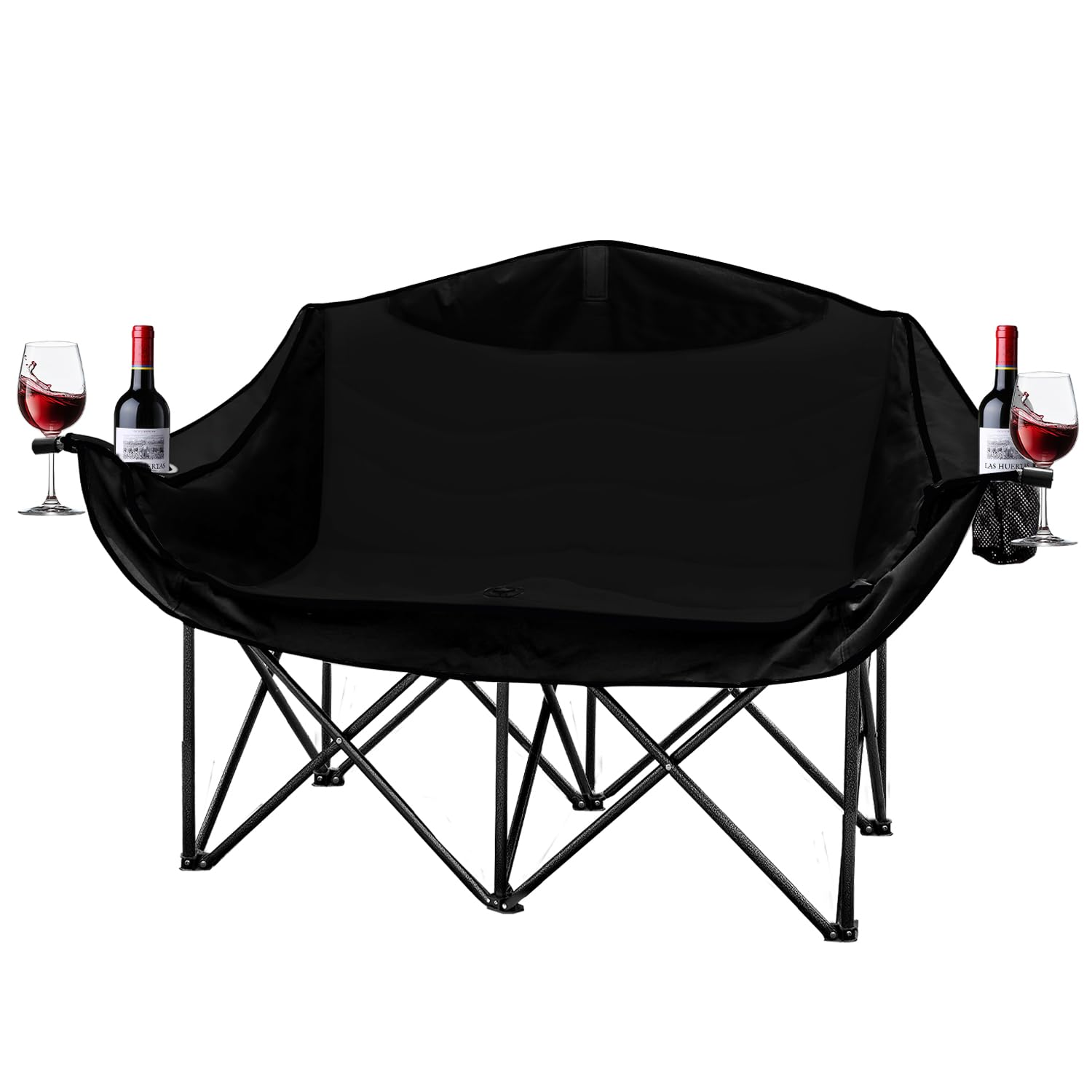 Canapé pliable portable pour 2 personnes idéal pour camping, pelouse et jardin