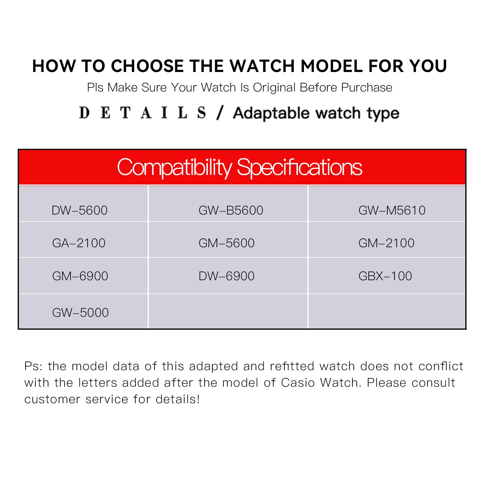 Lekki pasek do zegarka z twardej żywicy, kompatybilny z Casio DW-5600 GA-2100 GW-B5600 GW-M5610, pasek do zegarka G-Shock GM-2100 GM-5600 GM-6900