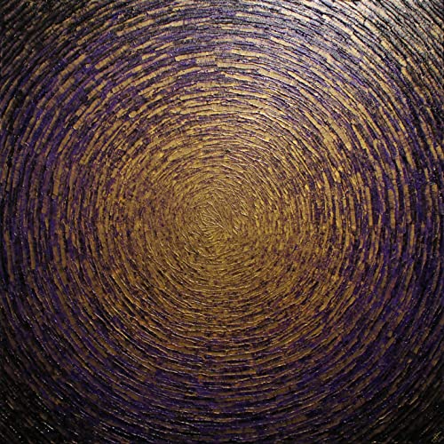 Peinture acrylique sur toile or violette aux finitions artistiques raffinées