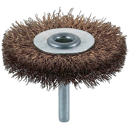 TRUSCO 軸付ホイールブラシ φ65X軸6 真鍮メッキ鋼線 線径0.25 TB-6231