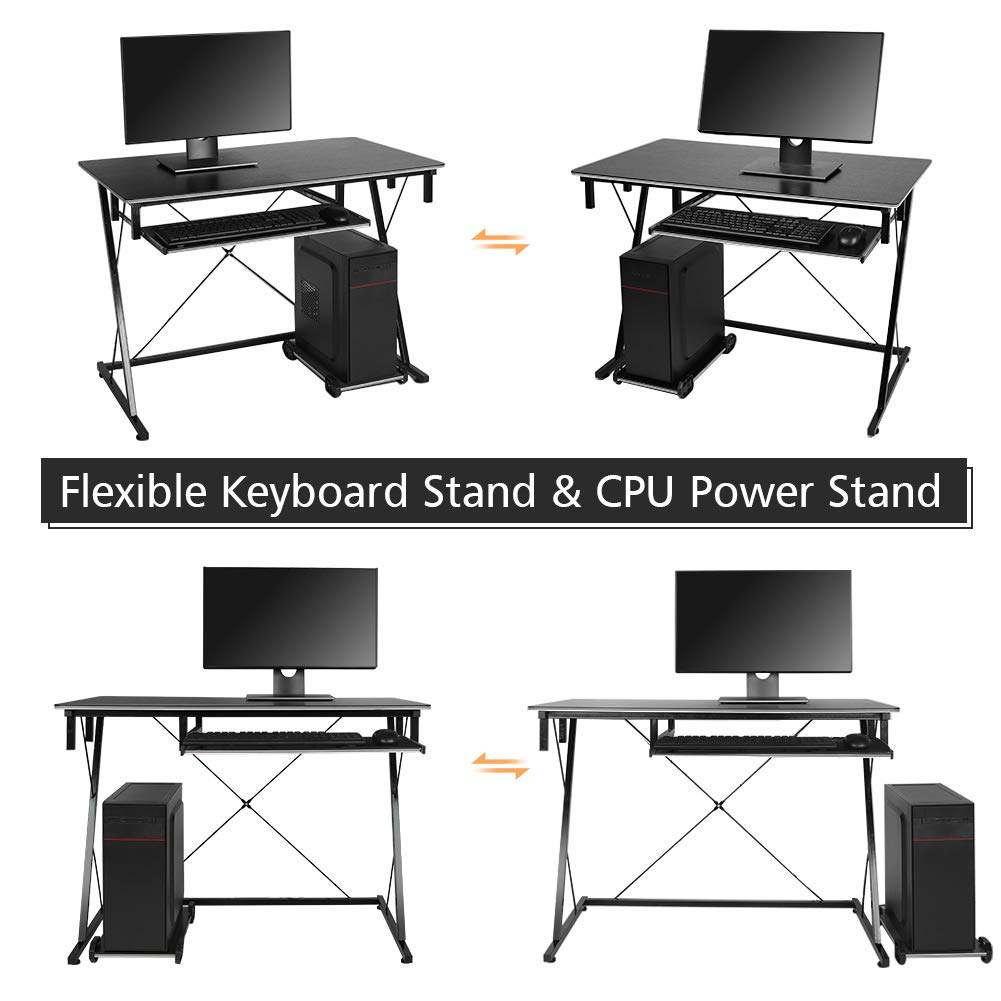 Greensen Zshaped Computer Desk Modern Gaming Computer Table Studio
