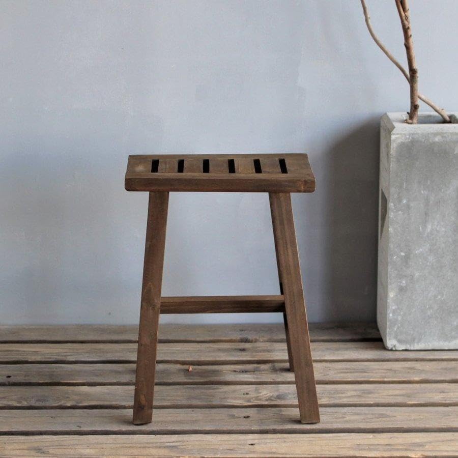 古材 スツール 木製 椅子 花台 ガーデンチェア ヴィンテージ 無垢材