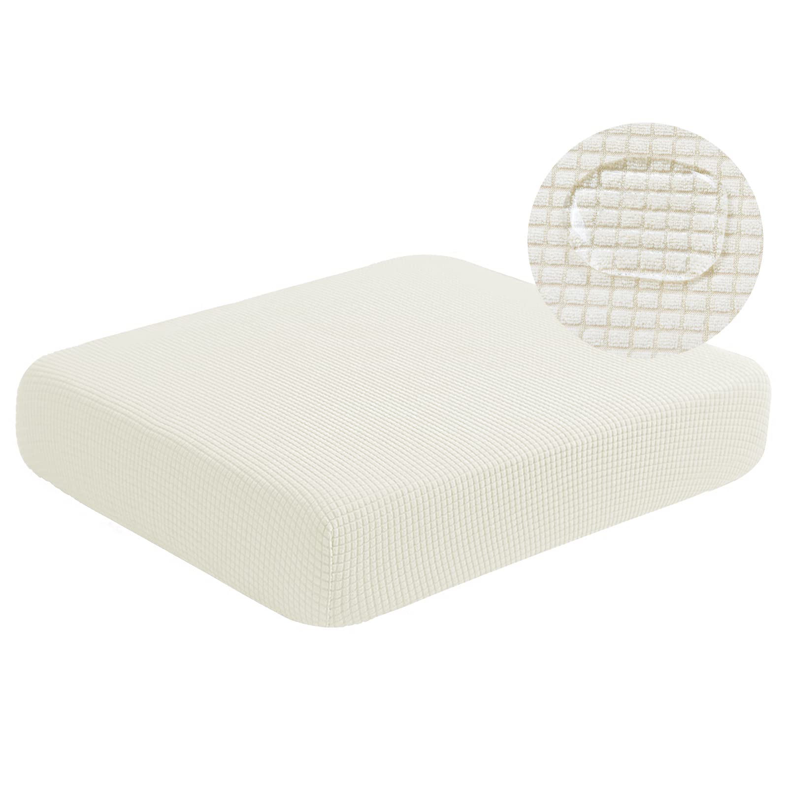 NC HOME Water Repellent Sofa Seat Cushion Covers High Stretch RV Dinette Seat Covers for Chair Cushion Furniture Protector Slip Cover for Settee Seater Replacement Living Room (Small