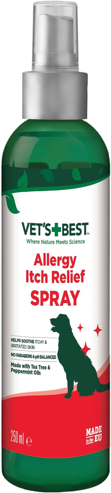 Vet's Best Allergy Itch Relief Spray for Dogs | Soothes Dog Dry Skin | Relieves the Urge to Itch, Lick, and Scratch 235ml