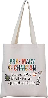 Pharmacy Tech Survival Kit RX Toiletry Bag Pharmacy Technician Makeup Bag With Zipper Pharmacy Tech Appreciation Gift (Pharmacy Tech Tote)