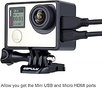 Vista 2 de GEPULY BacPac - Carcasa para GoPro Hero4, Hero3+, Hero 3 con LCD BacPac y accesorios de extensión de batería