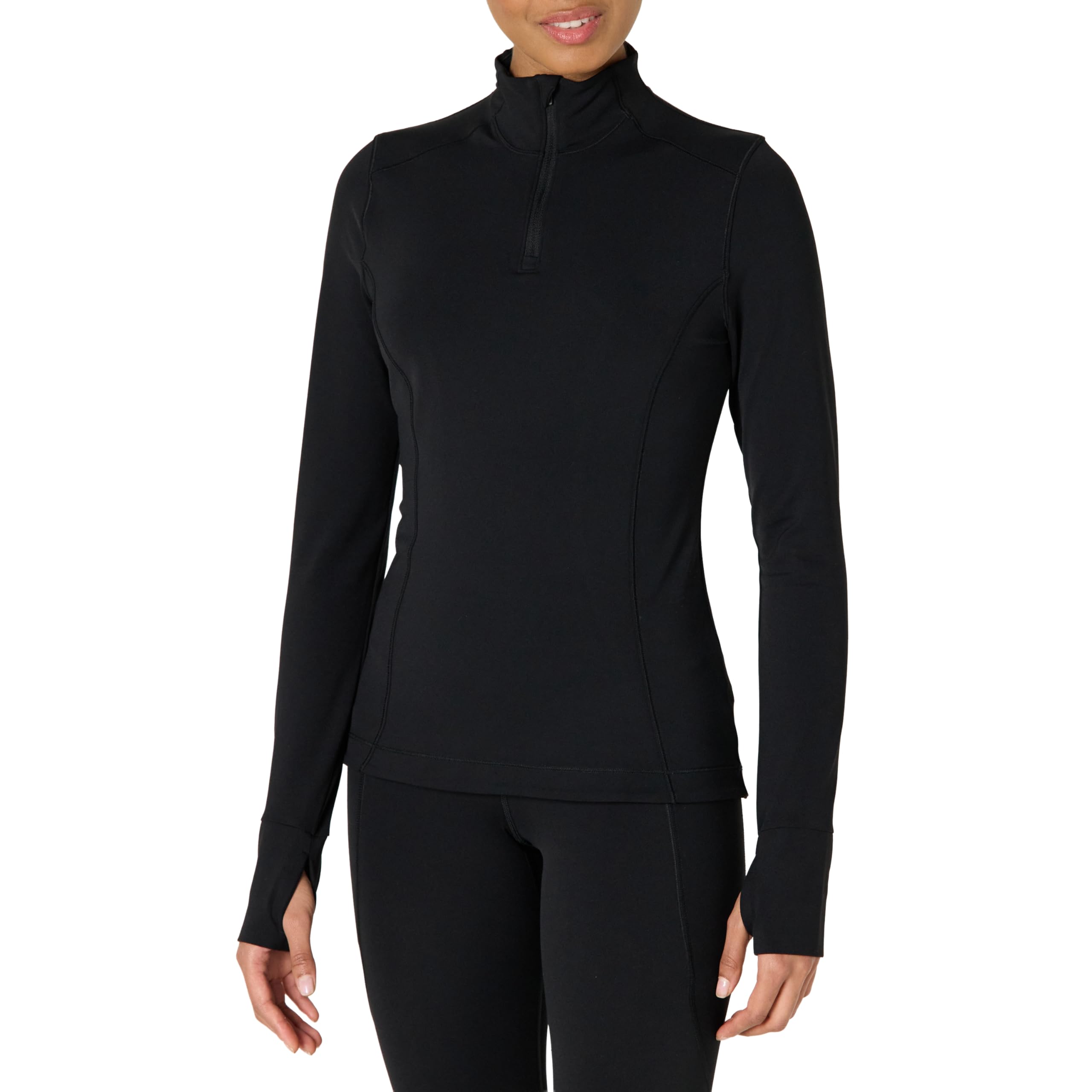 Amazon Essentials Damen Active FormFlex Buttery Soft Schlupfjacke mit Viertelreißverschluss und Langen Ärmeln, schlanke Passform